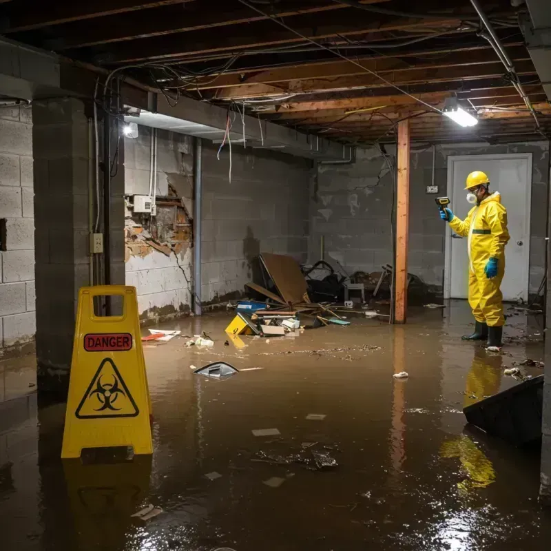 Flooded Basement Electrical Hazard in North York, PA Property